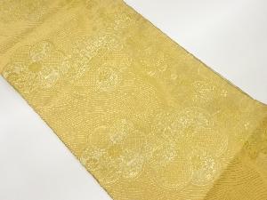 捻梅に花々・蝶模様織出し袋帯